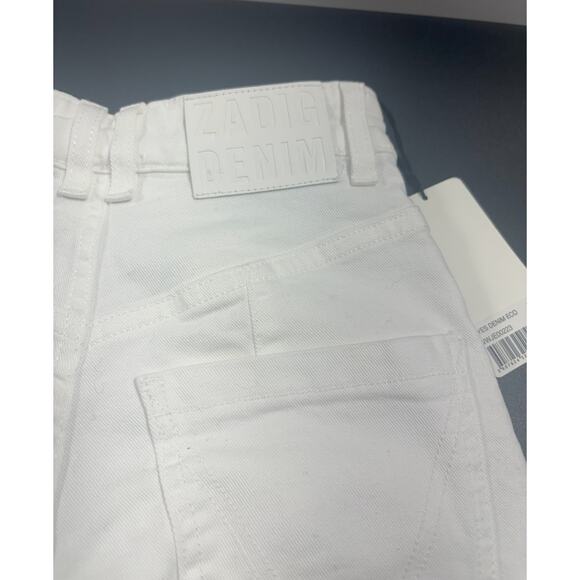 Zadig‎ & Voltaire NWT Eyes Denim Show Jeans in White Size 24 MSRP $368 - Picture 7 of 8